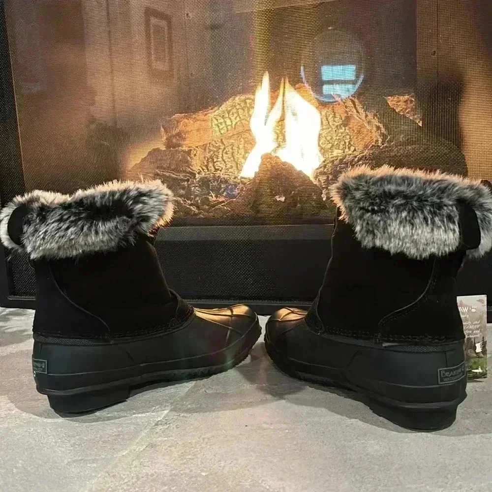 BEARPAW Deborah Waterproof Snowboots, Cow suede, faux fur & wool blend lining-8